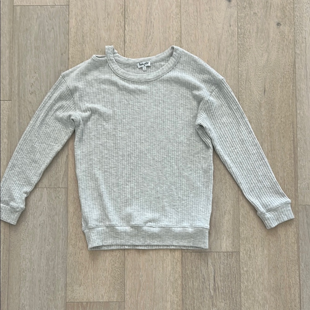 Splendid Gray Crewneck Sweater Soft Knit